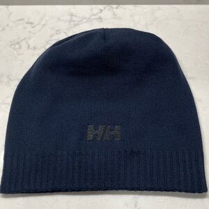 Helly Hansen Brand Dark Navy Knit Beanie with Subtle HH Logo